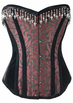 Halloween Red Brocade Corset by Vollers http://www.vollers-corsets.com/halloween-red-brocade-corset #Halloween #Vollers #Corsets #MadeInEngland Brocade Corset, Mini Dress, Halloween