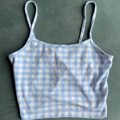 Stretchy Blue Gingham Cropped Cami Spaghetti Strap Top. Great Little Springtime Piece! Nwt. Medium But Stretchy So Could Fit A Small Or Medium. Blue Summer Top For Picnic, Blue Summer Tops For Picnic, Blue Cotton Top For Picnic, Trendy Blue Top For Picnic, Trendy Blue Tops For Picnic, Gingham Cotton Tank Top For Summer, Cotton Gingham Tank Top For Summer, Summer Cotton Gingham Tank Top, Casual Gingham Tank Top For Summer