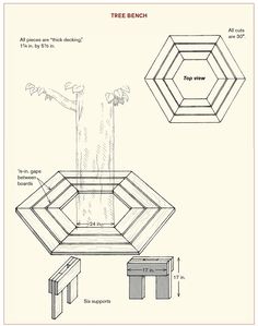 the diagram shows how to make a coffee table with two benches and one end table