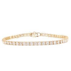 14kt gold grande diamond tennis bracelet *total diamond weight: 5ct *diamonds go all the way around *about 3.5mm Engagement Necklaces, Double Band Rings, Choker Pendant, Coin Earrings, Bridal Engagement Rings, Diamond Tennis Bracelet, Emerald Cut Diamond, Pearl Collection, Bridal Bands