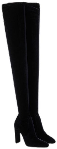 Over The Knee Boots, Over The Knee, The Knee, Knee Boots, Black Boots, Saint Laurent, Velvet, Collage, Heels