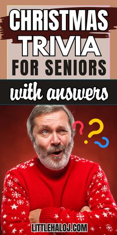 Find the best Christmas trivia for seniors here. These fun Christmas trivia questions and answers are perfect for any holiday event. Seniors will love these Christmas trivia games. Check them out now! Xmas Trivia Questions And Answers, Christmas Game Questions, Christmas Games For Seniors Citizens, Christmas Movie Trivia With Answers, Christmas Questions Game, Printable Trivia Questions And Answers, Christmas Jeopardy Questions And Answers, Cafe Activities