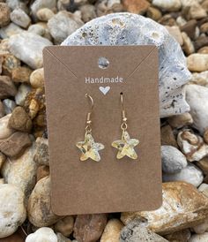 crystal starfish earrings on a jewelry card Cheap Pierced Summer Earrings, Cheap Bohemian Earrings For The Beach, Cheap Bohemian Earrings For Beach Season, Cheap Women's Earrings For Beach Season, Cheap Summer Earrings For Vacation, Cheap Beachy Jewelry For Beach Season, Cheap Beachy Starfish Jewelry, Affordable Starfish Jewelry For Beach Season, Cheap Starfish Jewelry For Beach Season