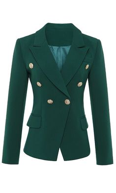 Off The Cuff Emerald Green Long Sleeve Button V Neck Lapels Blazer Jac – Indie XO Balmain Blazer Outfits, Green Suit Women, Fashion Nova Haul, Dark Green Blazer, Fashion Mumblr, Fitted Blazer Jacket, Trendy Outerwear, Lapel Blazer, Special Clothes