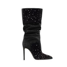 Stiletto Heel Vegan Diamante Details Ankle Boots Vegan Suede Upper Heel Height: 10 cm / 3.9 inch (Approx.) Shaft Height: 26 cm / 10.2 inch (Approx.) Black Sparkle, High Heel Boots Ankle, Heeled Ankle Boots, Stiletto Heels, Womens Boots, Heel Height, Ankle Boots, High Heels, Boots