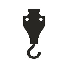 a black and white image of a hook on the side of a light switch,