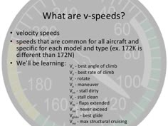 a speedometer with the words what are v - speeds