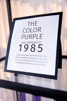 the color purple was released in 1965 and is now on display at the museum for their performance