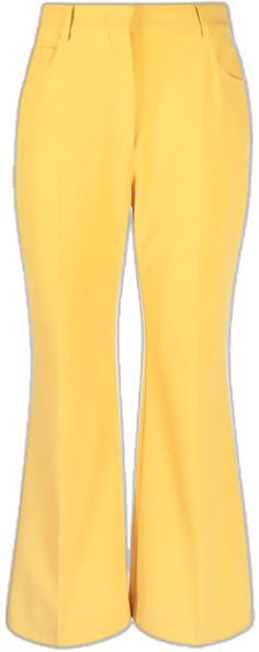 Kick Flares, Flare Trousers, Cropped Trousers, Stella Mccartney, Wool Blend, Fashion Branding, Trousers, Collage, Yellow