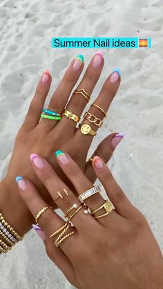 Easy Nails, Simple Gel Nails, Cute Summer Nails, Nailed It