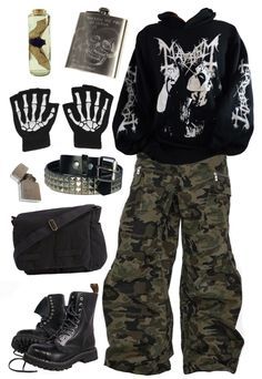 Juggalo Aesthetic Outfit, Male Rockstar Outfit, Emo Outfits Masc, Emo Fits Men, Y2k Grunge Outfits Men, Emo Clothes Men, Grunge Fits Men, Emo Male Outfits