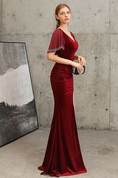 Velvet Evening Dress, Green Mermaid, Sophisticated Dress, Evening Party Dress, Women Dress, Evening Party, Velvet Dress, Red Formal Dress, Evening Dress