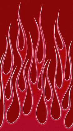 a red background with white flames on it