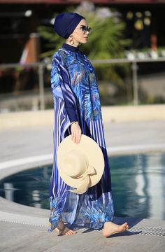 Ready to meet a modest elegance with a feminine look of purple, blue, floral patterns, and soft fabric? Our Burkini pareo caftan is designed to create a great combination with other burkini sets with its vivid and trendy look. Thanks to its soft and light texture, it will make you look perfect and reinforces your elegance when you are around the pool. Hey, especially Lycra Fabric Blue is a great option to combine with Phoenix Burkini! Lycra Fabric, Light Texture, Feminine Look, Floral Patterns, The Pool, Blue Floral, Soft Fabric, Soft Fabrics, Phoenix