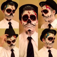 Holiday Day, Halloween Day, Skull Face, Clown Makeup