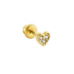 "This minimalist jewelry piece is 14K solid gold. You can order either with 0.03 ct diamonds either with zircons. Using natural diamonds adds privilege to the product. This single unique diamond piercing is ideal for cartilage, helix, daith, and tragus piercings. This Heart Diamond Piercing is made to order. Each order will be beautifully packaged for gift giving in a jewelry box with a diamond certificate in your name on it. We sell piercings as a single. This piercing is made of 14k solid gold Gold Heart Jewelry With Internally Threaded Details, Daith And Tragus, Diamond Piercing, Daith Piercing, Heart Diamond, Tragus Piercings, Tiny Diamond, Ear Stud, Unique Diamonds