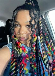 Twist Locs Hairstyles, Hairstyles With Color, Dyed Dreads, Loc Goddess, Black Women Natural Hairstyles, Women Natural Hairstyles, Twist Locs, Bohemian Hair Accessories, Locs Natural Hair