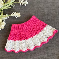 Crochet Baby Skirt, White Crochet Skirt, Quilt Crochet, Baby Gift Crochet, Pink And White Crochet, Gift Crochet, Crochet Shop, Baby Skirt, Crochet Gift