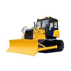 a yellow bulldozer is shown on a white background