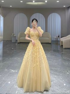 Yellow Wedding Dress The Bride Gowns, Yellow Wedding Dress The Bride, Yellow Gowns, Yellow Wedding Dress, Enchanted Princess, Royalty Dr, Net Gowns, Princess Gowns, Yellow Gown