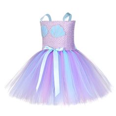 Girls?Mermaid?Tutu Dress Shell Pattern?Halloween Dress Kids Princess Mermaid Tutu Dress Sequin Headband Set Material: Gauze,?breathable and comfortable to wear Including: Dress, headband Occasion: Halloween, cosplay, carnival, comic-con, party, Christmas, Xmas, masquerade, role play, fancy-dress, as well as for daily life Size chart: Size (inch) Bust Length Suggest height Suggest age M 19.3-22.4 19.7 35.4-39.4 3-4Y L 22.4-24.8 21.7 43.4-47.4 5-6Y XL 24.0-26.4 23.7 51.4-55.4 7-8Y XXL 26.8-29.1 25 Summer Fancy Dress Fitted Tutu Dress, Purple Mermaid Hem Summer Dress, Fitted Mermaid Dress For Beach, Purple Mermaid Tutu Dress For Dress-up, Fitted Princess Fairy Dress For Costume Party, Pink Fitted Princess Mermaid Dress, Fitted Princess Costume With Tulle, Fitted Princess Tulle Costume, Princess Style Fitted Tulle Costume