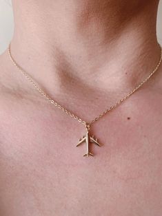 14k gold filled necklace 14k gold filled pendant Personalized Gold Jewelry For Travel, Yellow Gold Pendant Jewelry For Travel, Yellow Gold Pendant Necklaces For Travel, Personalized Gold Necklace For Travel, Airplane Ring Jewelry, Plane Jewelry, Gold Airplane Necklace, Airplane Jewelry, Plane Necklace