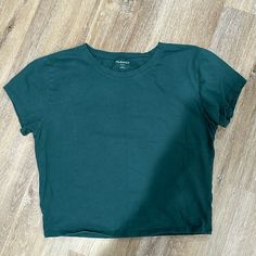 Nwot Pac Sun Basics Green Tshirt Green Cotton Cropped T-shirt With Crew Neck, Green Cotton Cropped Crew Neck T-shirt, Green Cotton Crew Neck Cropped T-shirt, Green Cotton Cropped T-shirt With Short Sleeves, Casual Crop Top T-shirt, Green Cotton Crop Top T-shirt, Green Relaxed Fit Crop Top T-shirt, Pacsun Tops, Green Tshirt