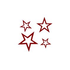 five red stars on white background