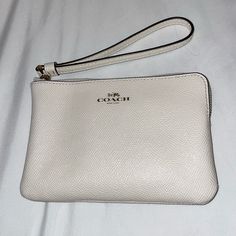 Coach Top-Zip Wristlet, Gold Medal, Brand New, Never Used. Bags Coach, Coach Wristlet, Gold Medal, White Cream, Cream White, Wristlets, Coach Bags, Clutches, Bag Lady