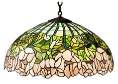 Meyda Tiffany - 31144 - Three Light Pendant - Tiffany Cabbage Rose - Tarnished Copper Three Light Pendant, Retro Lampshade, Stained Glass Table Lamps, Copper Ceiling, Sky Home, Pendant Lighting Ideas, Shell Chandelier, Victorian Tiles, Special Colors