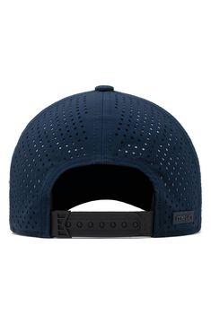 A smart moisture-wicking lining ensures superior comfort in a breathable perforated hat with a glare-reducing visor lining for superior clarity. Style Name:Melin Hydro A-Game Snapback Baseball Cap. Style Number: 5876789. Outdoor Six-panel Snapback Hat With Mesh Back, Snapback Baseball Cap With Mesh Back For Outdoor Activities, Functional Snapback Hat With Breathable Mesh, Snapback Baseball Cap With Mesh Back For Outdoors, Navy Breathable Sports Hat, Breathable Navy Sports Hat, Functional Outdoor Baseball Cap With Mesh Back, Breathable Six-panel Trucker Hat For Sports Events, Adjustable Baseball Cap With Breathable Mesh And Curved Visor