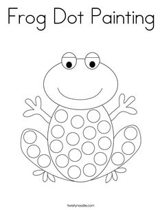 a frog dot painting worksheet with the words,'frog dot painting '