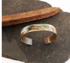 "Our bronze cuff is hand forged from rich jewelers bronze. Cuffs are hammered for texture and then aged in an organic solution to give it a verdigris patina. The aging process creates a different, unique patina on each piece. No two bracelets are exactly alike. A true one of a kind just like you. The Date of your choice is hand stamped into the bracelet. Bronze is the traditional gift for the 8th and 19th anniversary. *SIZING* The circumference of each cuff is the size in inches plus a 1.25\" to Unique Hammered Bangle As Gift, Unique Hammered Cuff Bracelet Gift, Bronze Hand Forged Cuff Bracelet As Gift, Bronze Hand Forged Cuff Bracelet Gift, Hand Forged Bronze Cuff Bracelet For Gift, Hand Forged Bronze Cuff Bracelet Gift, Bronze Hand Cast Cuff Bracelet Gift, Hand Cast Bronze Cuff Bracelet For Gift, Hand Cast Bronze Cuff Bracelet Gift