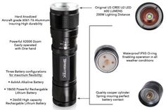 an image of a flashlight with instructions on how to use it