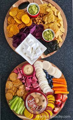 two plates filled with different types of food