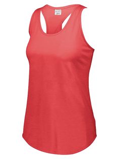 This extra soft tank is the a great addition to your athletic wear wardrobe. Offering both comfort and durability this ladies loose fit tank is ideal for physical activity. Augusta Sportswear Womens "Lux Tri-Blend" Racerback Workout Tank Top Red Heather L AUG3078 Racerback Workout Tank Top, Athletic Crop Top, Crop Top Jacket, Dance Tops, Dance Shirts, Tank Top White, Workout Attire, Workout Tank Top, Workout Tanks