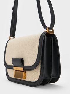 Canvas Clutch Bag, Timeless Shoulder Bags, Charles And Keith Bags Outfit, Classic Black Crossbody Bag, Cute Everyday Bags, Charles Keith Bags, Charles And Keith Bags, Charles And Keith, Affordable Handbags