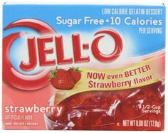 jello strawberry flavored sugar free calories per serving, 12 - ounce box