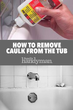 how to remove caulk from the tub with handyman advertisment