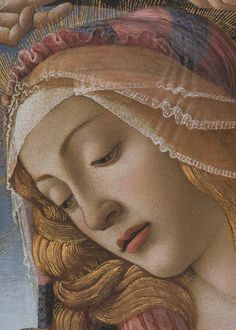 a painting of a woman with her eyes closed