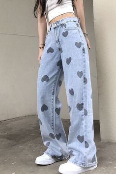 Painted Pants, Diy Pants, Custom Jeans, Patterned Jeans, Cute Pants, Outfits Petite, Painted Clothes, Long Jeans, Easy Trendy Outfits