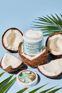 Coconut Product Photography, Coconut Oil Photography, Coconut Photoshoot, Hair Mask Photography, Hair Products Photoshoot, Tropical Product Photography, Coconut Hair Oil, Coconut Oil Brands, Coconut Hair Mask