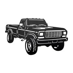 a black and white drawing of a truck