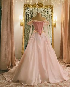 Sleeping Beauty Dress Aesthetic, Aurora Dress Aesthetic, Princess Aurora Sweet 16, Sleeping Beauty Themed Wedding, Aurora Themed Quinceanera, Aurora Inspired Dress, Wisteria Embroidery, Sleeping Beauty Wedding Dress, Aurora Wedding Dress