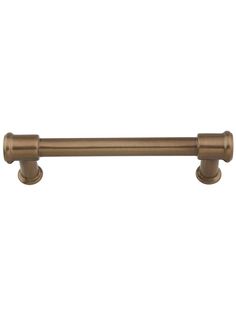 an antique style pull handle on a white background, with the handles in bronze finish