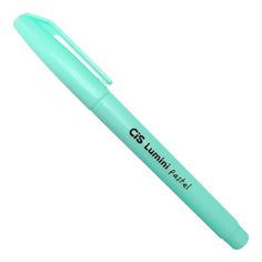 a green pen with the words go jump in black writing on it's side