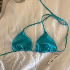 A Beautiful Bright Blue Color. Perfect For Summer. Brand New. Pacsun Size M. Super Comfortable. Turquoise Tie-side Bottom Swimwear For Beach, Blue Swimwear For Spring Poolside, Light Blue Beachwear Swimwear For Sunbathing, Light Blue Swimwear For Vacation Pool, Turquoise Swimwear For Spring Poolside, Light Blue Tie-side Swimwear For Beach Season, Light Blue Beachwear For Sunbathing, Spring Poolside Blue Swimwear, Turquoise Halter Neck Swimwear For Poolside