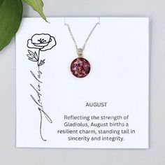 ** SAVE 20% WITH CODE BIRTHMONTH ** Elegance meets nature in this minimalist sterling silver necklace featuring genuine pressed birth month flowers encased in high-quality resin. Celebrate a unique connection to nature with flowers that represent each birth month. Our pendant's charm lies in its delicate design, crafted with precision and love. Choose your desired birth month flower to make this piece uniquely yours. Our necklace features a 16-inch sterling silver chain, you can upgrade your cha Sterling Silver Birth Flower Jewelry For Birthday, Sterling Silver Birthstone Necklace With Birth Flower For Gift, Sterling Silver Birth Flower Necklace For May Birthstone, Sterling Silver Birth Flower Necklace For May, Minimalist Sterling Silver Jewelry With Pressed Flowers, Sterling Silver Jewelry With Natural Inclusions As Gift, Silver Birthstone Necklace With Birth Flower For Gift, Sterling Silver Birth Flower Necklace For Birthday, Sterling Silver Birth Flower Charm Necklace For Birthday