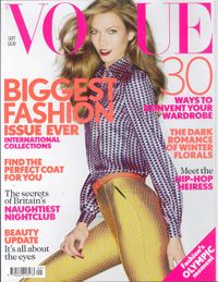 a magazine cover with a woman in fishnet tights on it's cover