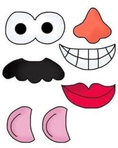 a paper mask with eyes, lips and mustaches